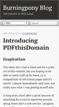 Mobile Screenshot of blog.burningpony.com